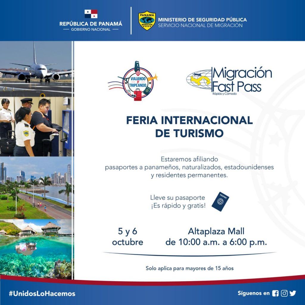 Afiliación de pasaportes en Feria de Turismo en Altaplaza