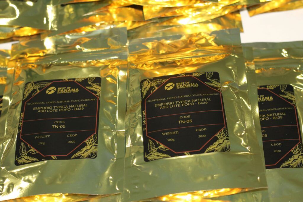 Muestras de café Geisha