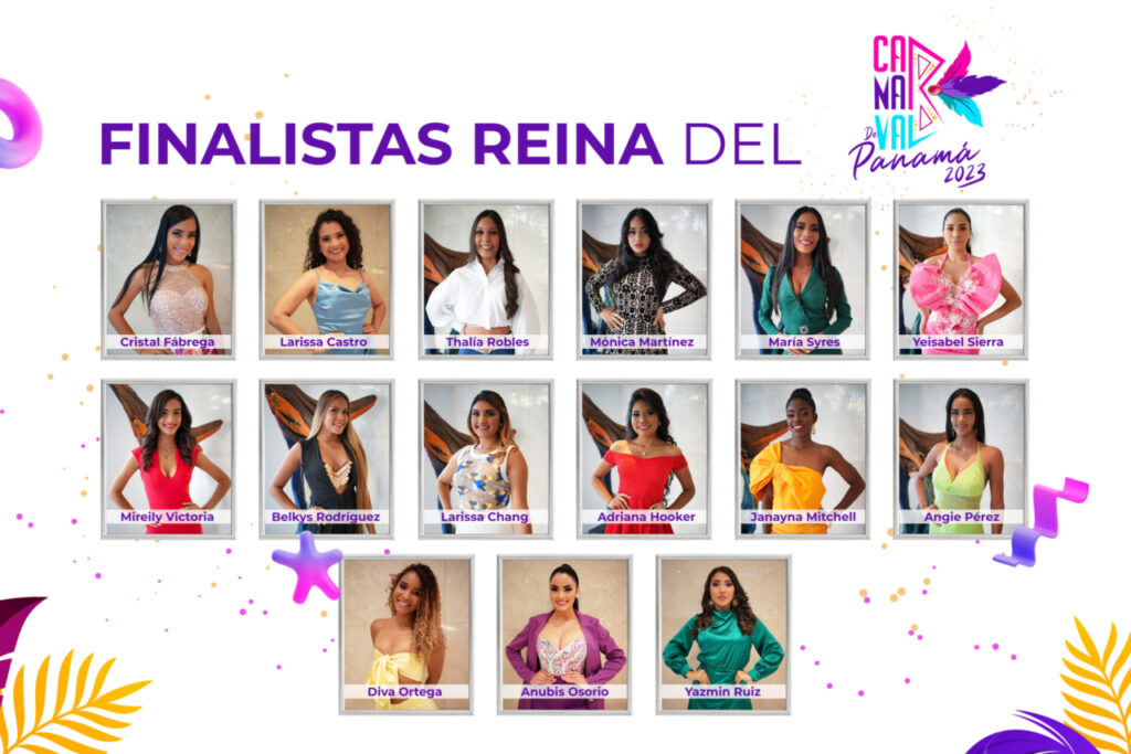 Quince finalistas a reina del Carnaval de Panamá 2023
