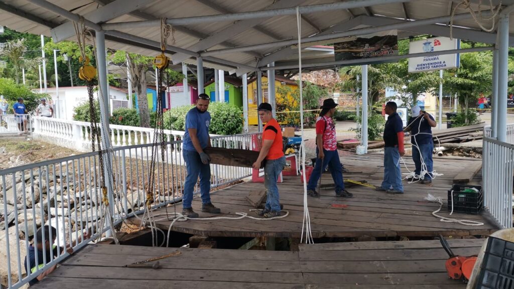 Inician reparaciones en el muelle de la Isla de Taboga